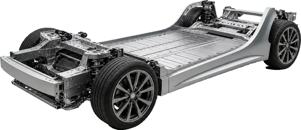 Aluminum electric vehicle platform and structural chassis
